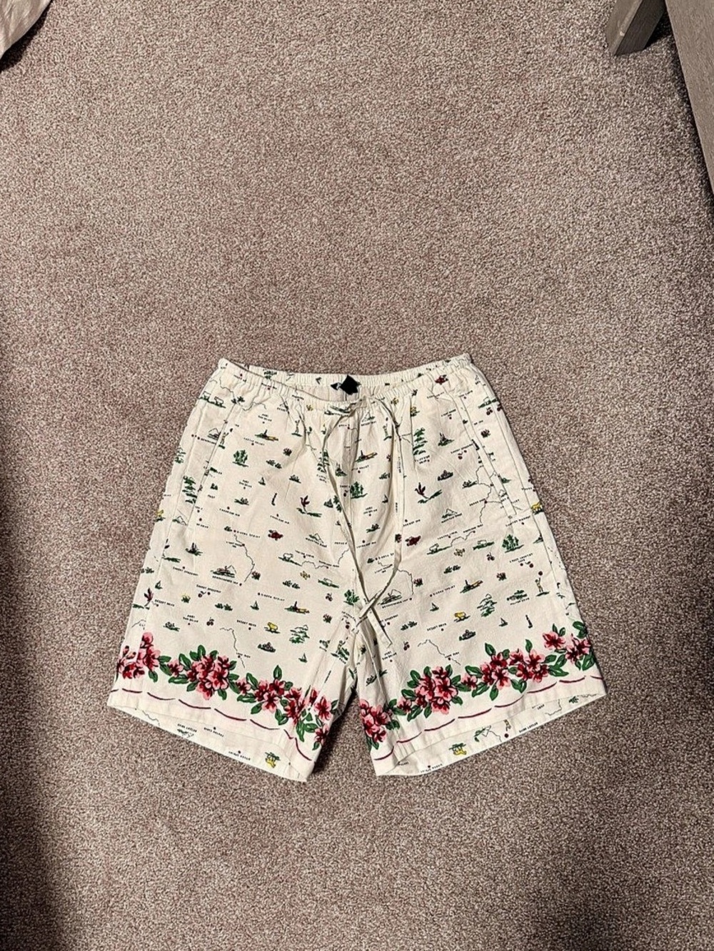 J Crew Cosmo short in map-print cotton poplin Floral Bermuda Shorts